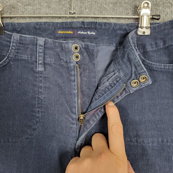 ABERCROMBIE Blue Corduroy Flare Leg Girls Pants SIZE 16 - Picture 4 of 11